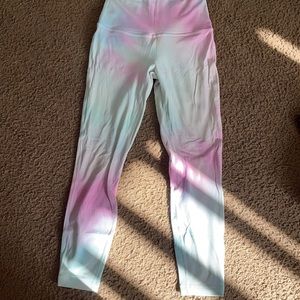Custom tie dye Lululemon aligns
